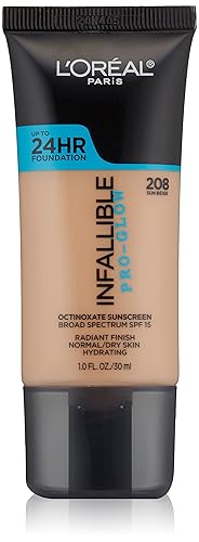 L'Oréal Paris Infallible Pro-Glow Foundation, Sun Beige, 1 fl. oz. Beauty & Personal Care L'Oreal Paris