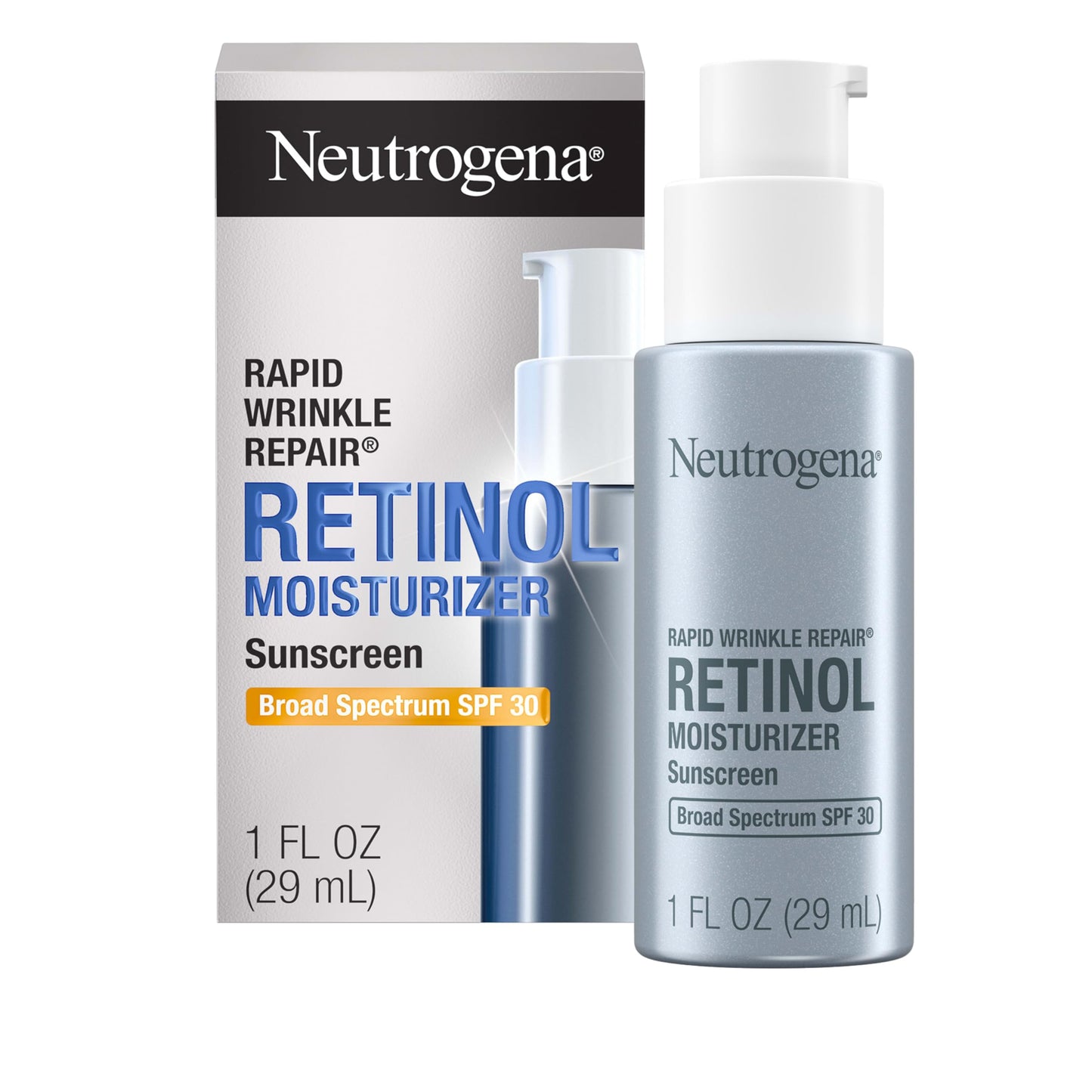 Neutrogena Rapid Wrinkle Repair Retinol Face Moisturizer with SPF 30 Sunscreen, Daily Anti-Aging Face Cream with Retinol & Hyaluronic Acid to Fight Beauty & Personal Care Neutrogena