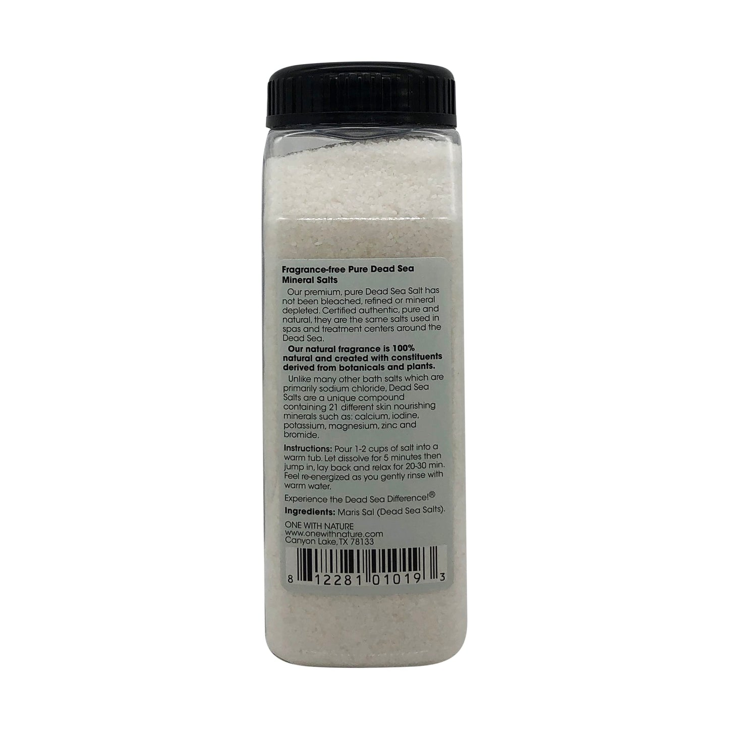 One With Nature, Bath Salts Dead Sea Fragrance Free, 32 Ounce Beauty and Personal Care One With Nature
