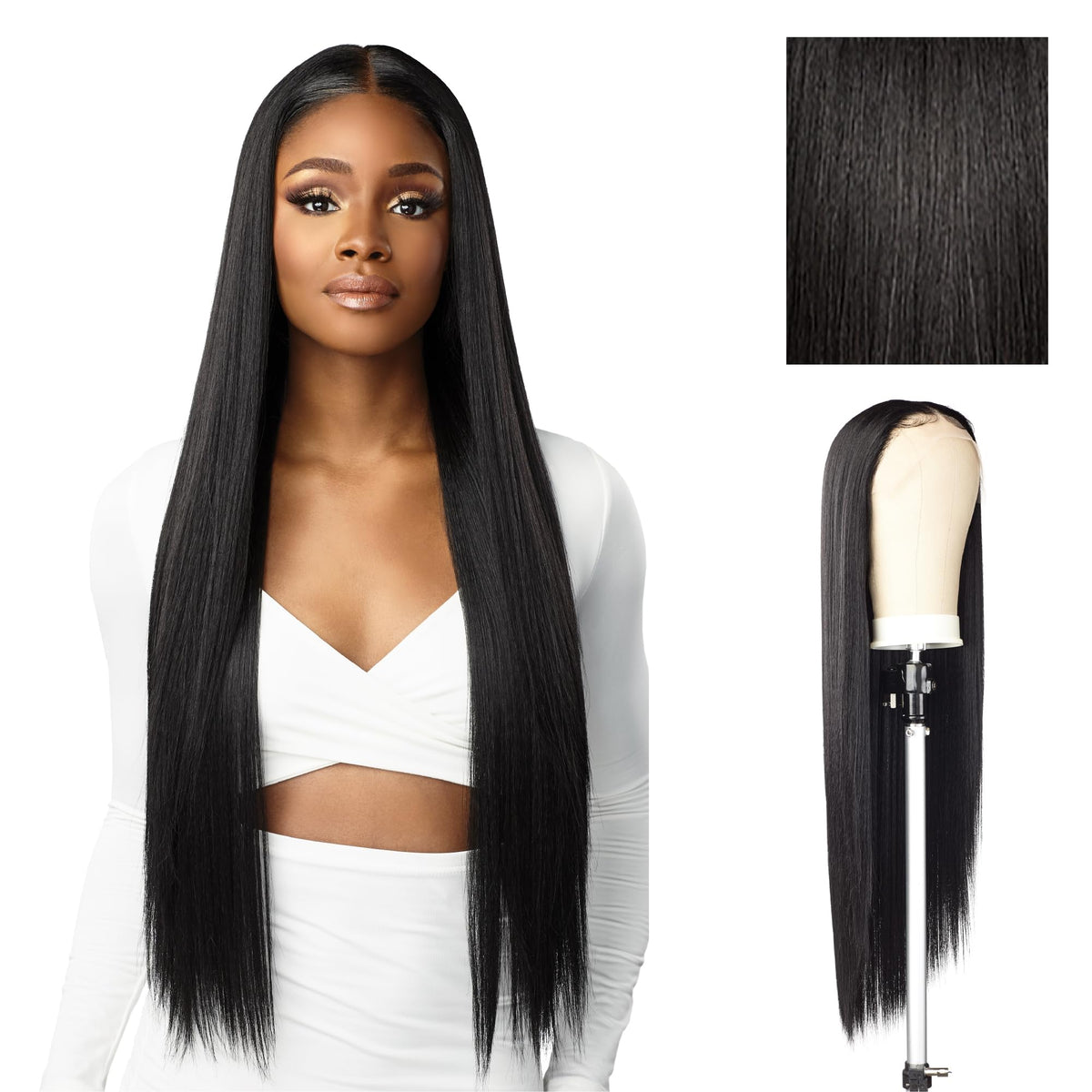 Sensationnel Butta Lace Hhm Wig-Straight 32 Inch, 1B OFFBLACK