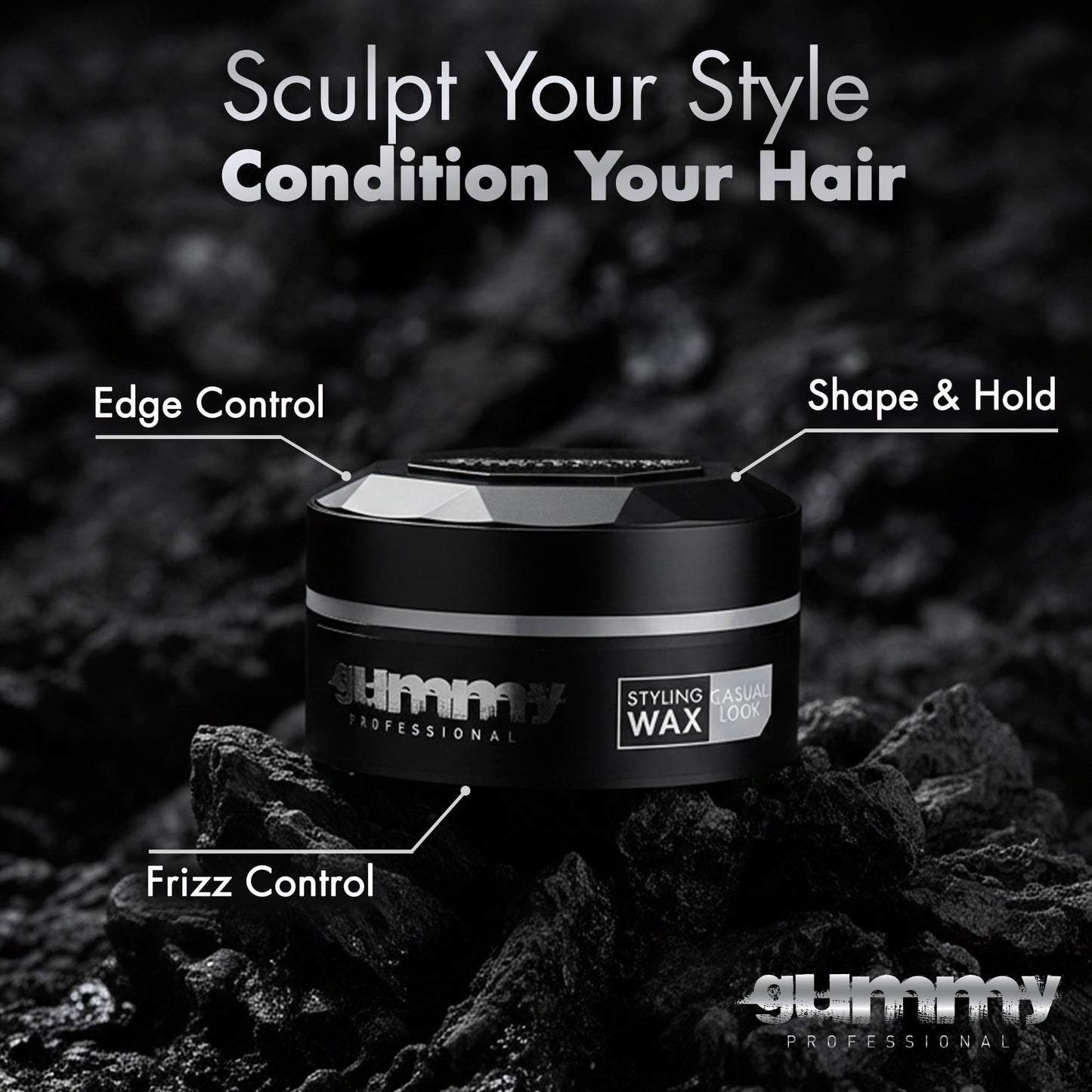 Gummy Professional Casual Look Medium Hold Hair Styling Wax - Matte Finish for Natural Texture and Flexible Restyling - Lightweight, Non-Sticky Beauty & Personal Care Gummy