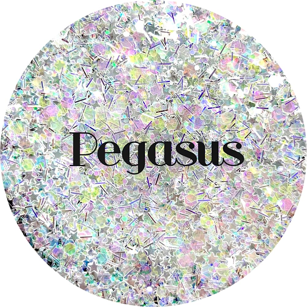 White Polyester Glitter | Craft Glitter | Glitter for Arts & Crafts | Tumblers | Cosmetics | Nails | Epoxy Resin Art | Slime | DIY | Body Glitter | 1 Beauty & Personal Care Glitter Heart Co.