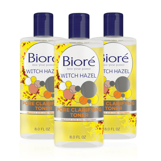 Bioré Witch Hazel Face Toner, Pore Clarifying with 2% Salicylic Acid for Acne Clearing and Balanced Skin Purification, 8.0 Ounce (3 Pack) Beauty and Personal Care Bioré Default Title