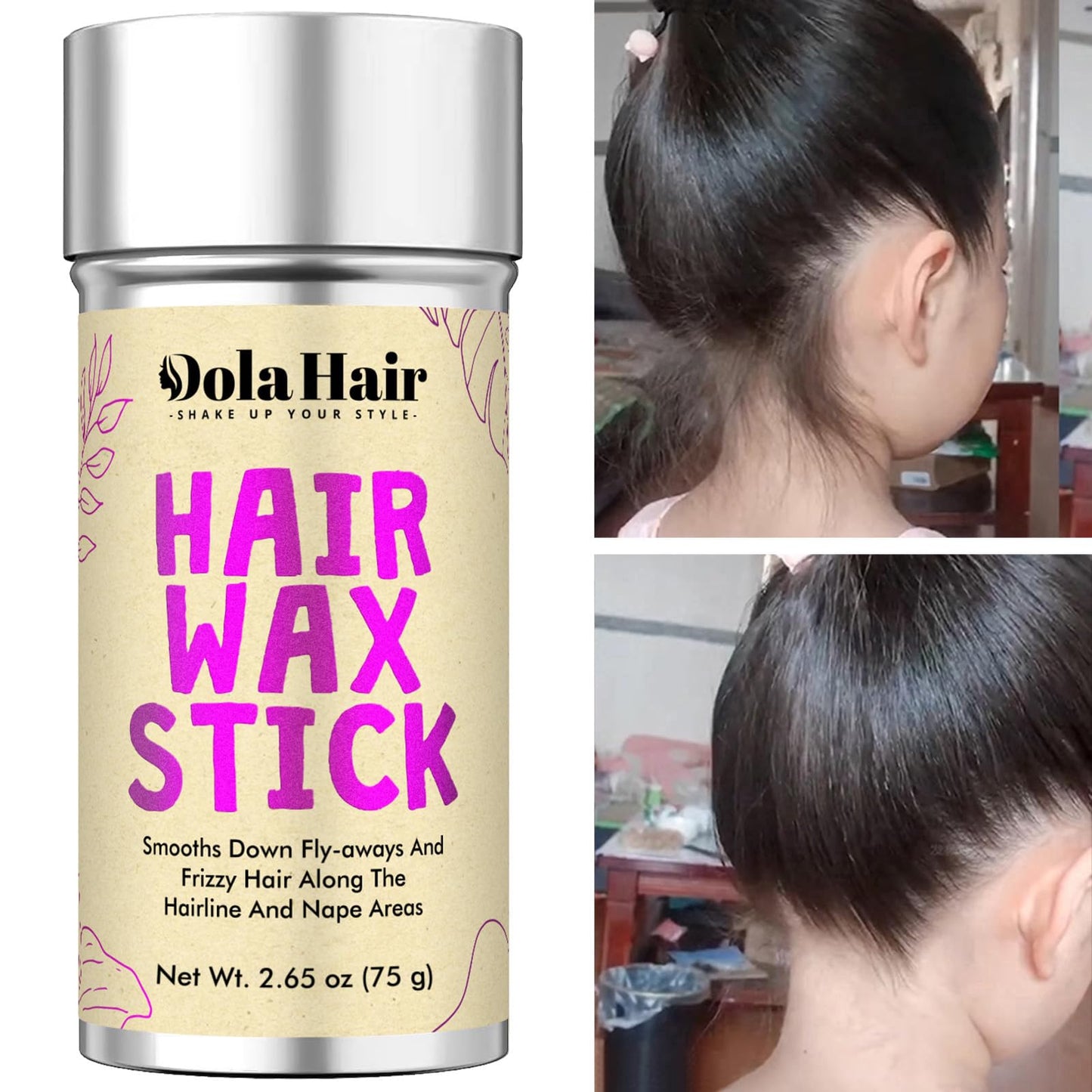 Dolahair Hair Wax Stick for Flyaways, Smoothing, and Slick Back - Hair Pomade for Women and Kids (2 Pack) Beauty & Personal Care Dolahair