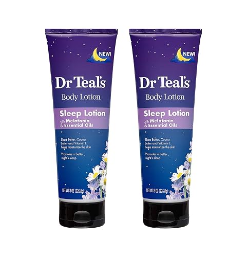 Dr Teal's Melatonin Sleep Lotion Gift Set (2 Pack, 8 oz ea.) - Nighttime Therapy Body Lotion Combines Shea & Cocoa Butter to Nourish and Protect Skin Beauty & Personal Care Dr Teal's
