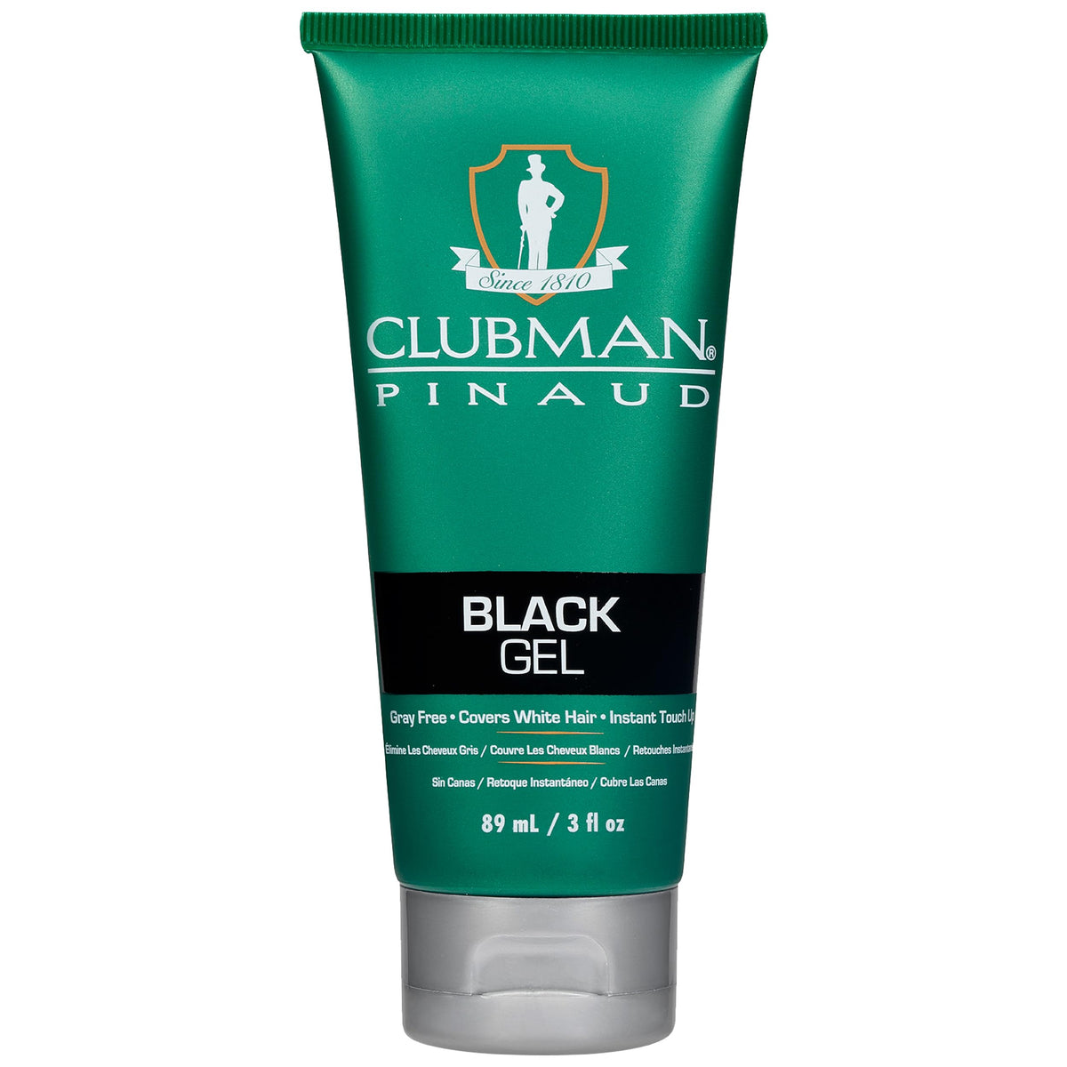 Clubman Pinaud Black Styling Gel - Grey-Free Hair Gel for Men, Instant Touch-Up White Hair Coverage & Flexible Hold, Unscented, 3 fl oz Beauty & Personal Care Clubman