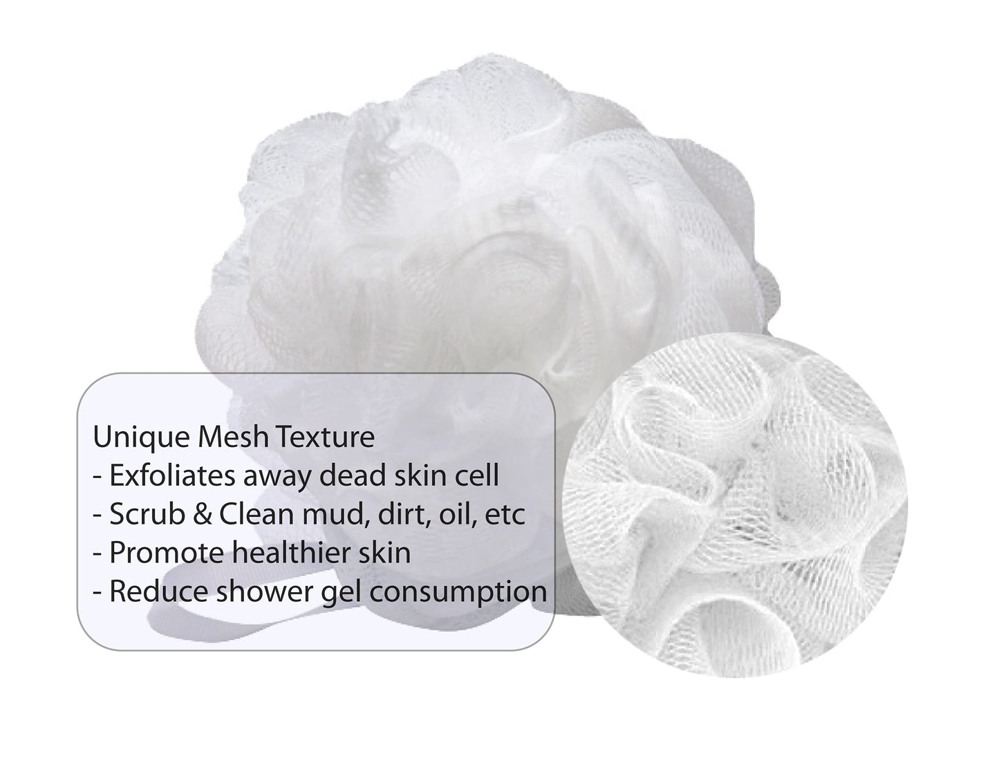 Aquasentials Mesh Pouf Bath Sponge (8 Pack) Beauty & Personal Care Aquasentials