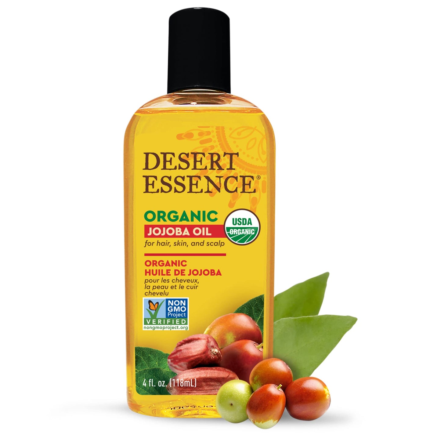 Desert Essence Organic Jojoba Oil -- 4 fl oz (Pack of 2) Beauty & Personal Care Desert Essence
