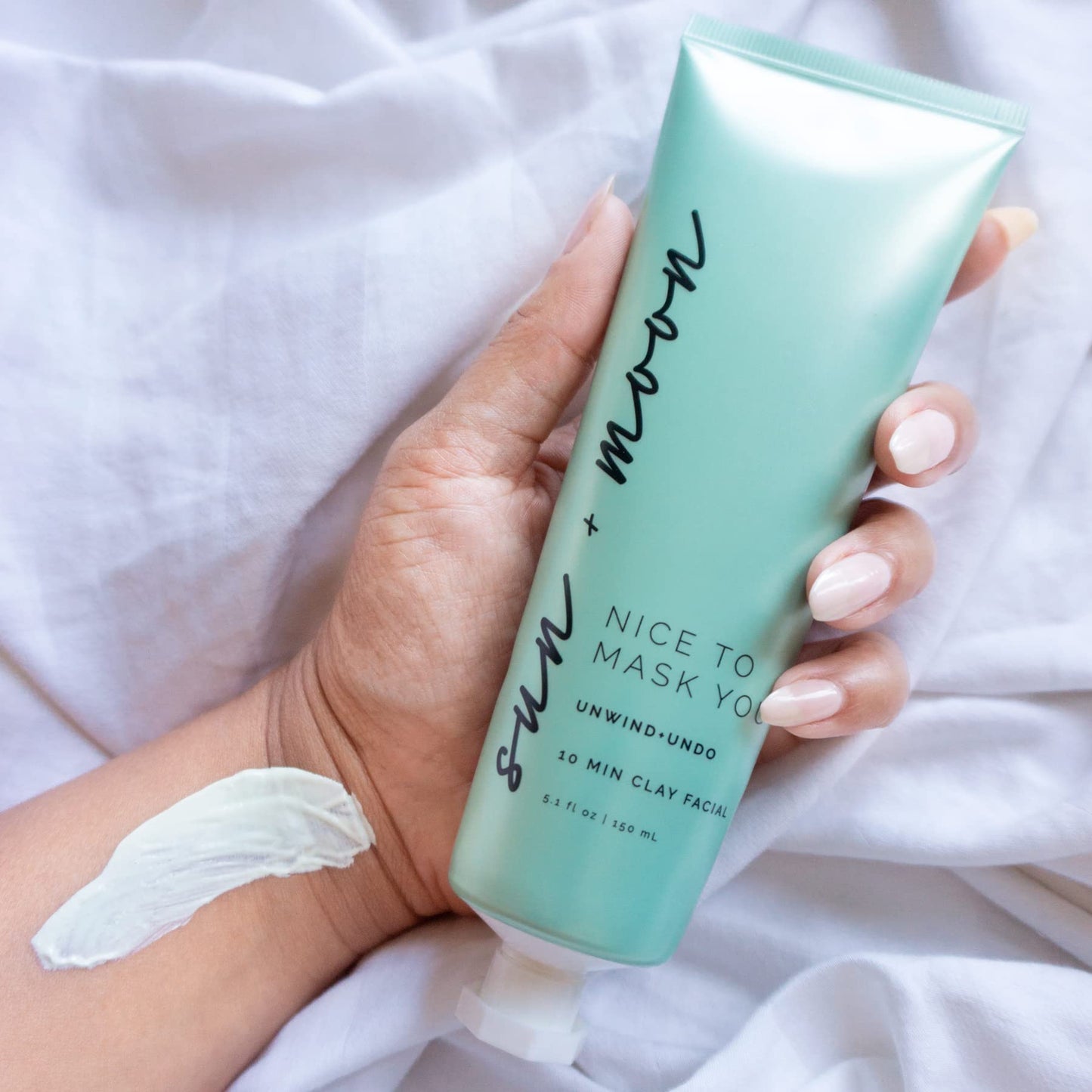 Sun + Moon Nice to Mask You Unwind + Undo 10 Min Clay Facial with Kaolin Clay & Rose, 5.1 fl oz Beauty & Personal Care Sun + Moon