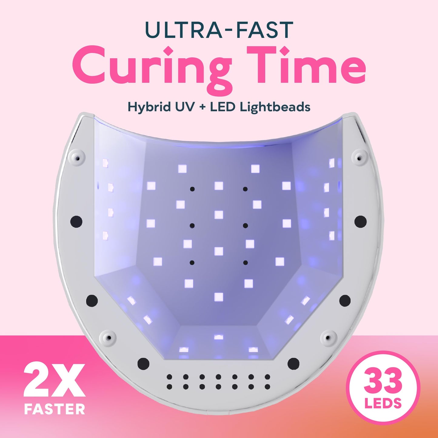 SUNUV SUN2C UV Light for Nails, UV LED Nail Lamp with 4 Timer Settings, Curing Lights Compatible with All Gel Polish Rose Beauty and Personal Care SUNUV