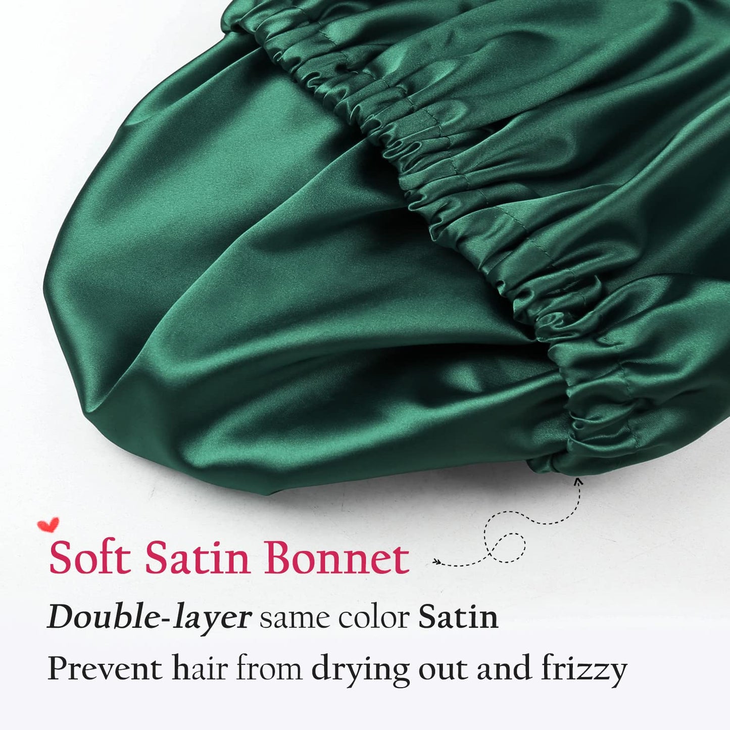 Alnorm Sleep Caps Satin Lined Hair Bonnets for Black Women Dark Green Beauty and Personal Care Alnorm