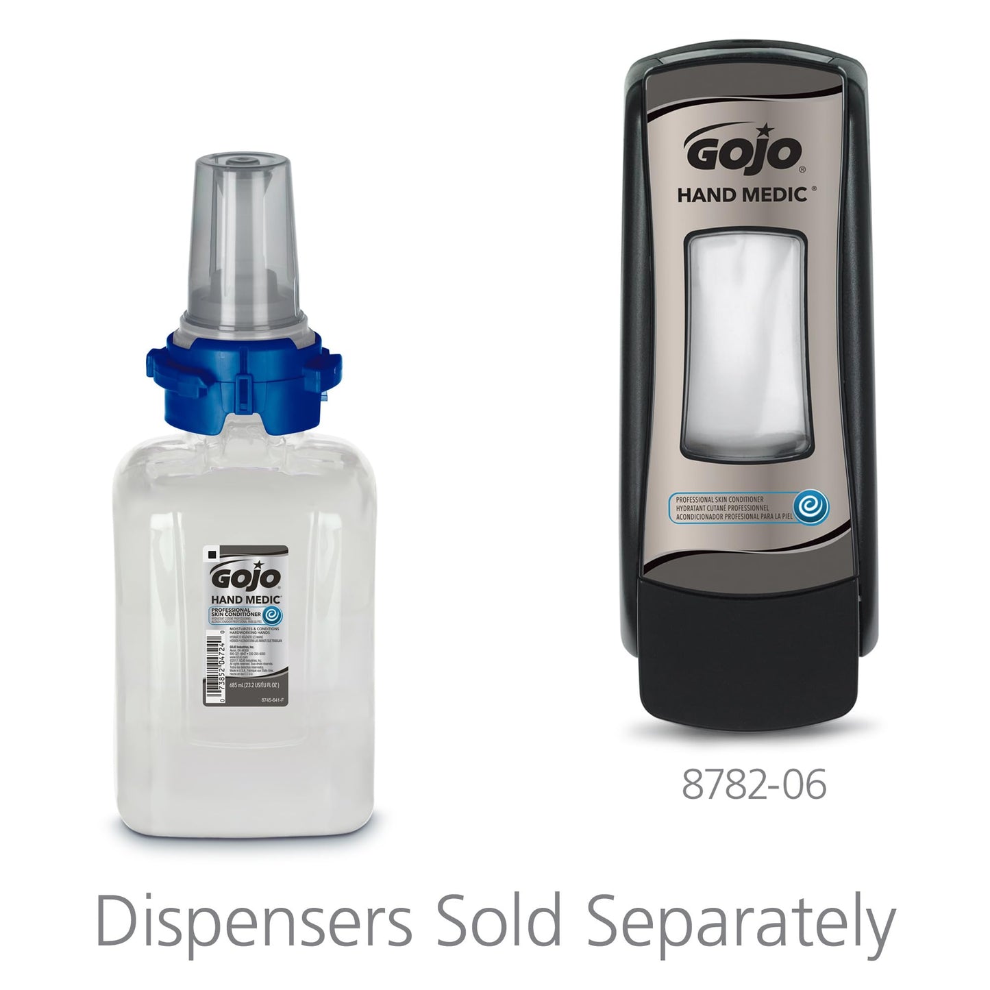 GOJO HAND MEDIC Professional Skin Conditioner for Industrial Environments, Fragrance Free, 685 mL Conditioner Refill ADX-7 Dispenser (Pack of 4) Beauty & Personal Care GOJO