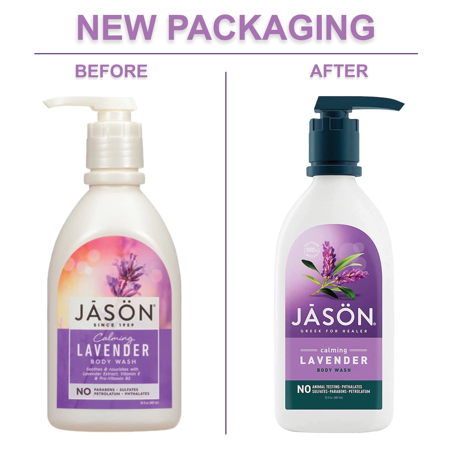 JASON Natural Body Wash & Shower Gel, Calming Lavender, 30 Oz Beauty & Personal Care JASON