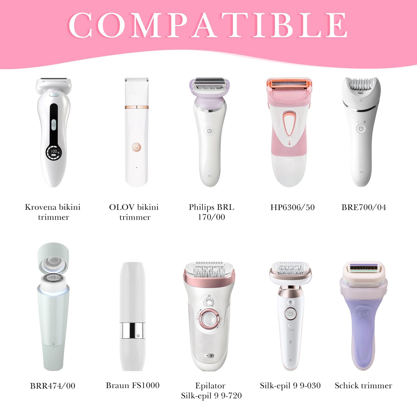 Linkidea Women's Electric Shaver Travel Pouch, Carry Case Compatible with Philips BRL170/00, HP6306/50, BRE700/04, BRR474/00, Portable Bikini Trimmer Beauty and Personal Care Linkidea