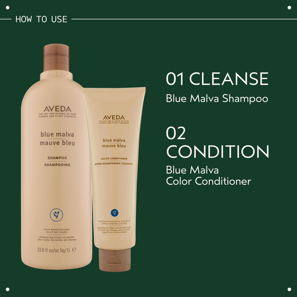 Aveda Blue Malva Color Conditioner | Purple Conditioner for Silver, Gray, Blonde Hair | Neutralizes Brassiness | Deeply Conditions Hair, 8.5 Fl Oz Beauty & Personal Care Aveda