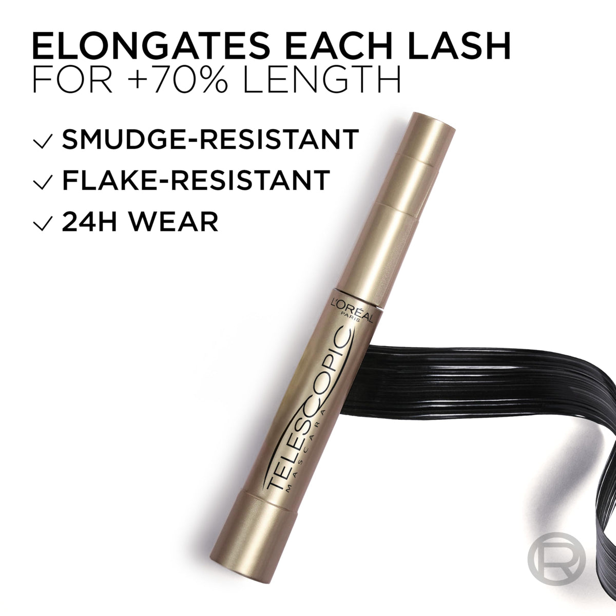 L'Oreal Paris Makeup Original Telescopic Lengthening Mascara, Waterproof Black Beauty & Personal Care L'Oreal Paris
