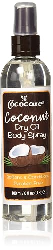 Cococare Coconut Dry Oil Body Spray 6 Oz - Travel Size Oil Spray for Healthy Skin Beauty & Personal Care COCOCARE