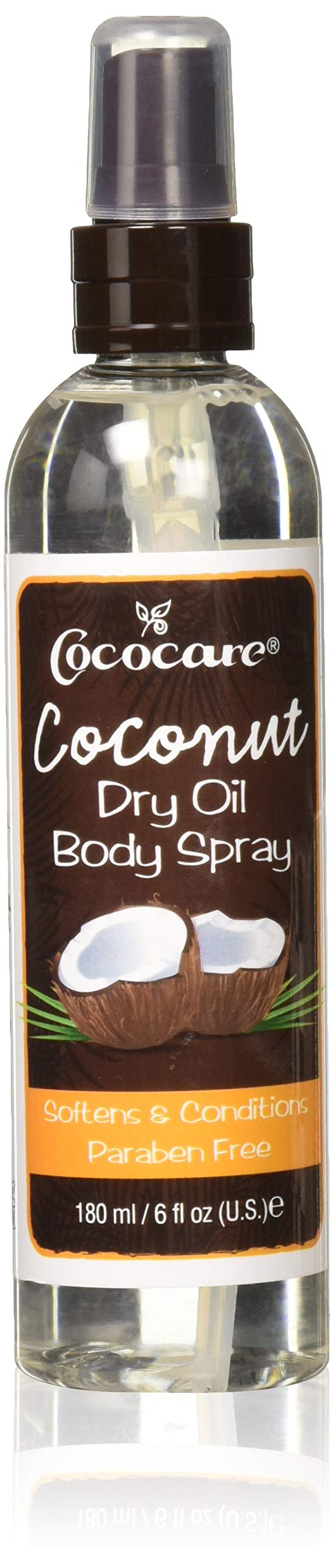 Cococare Coconut Dry Oil Body Spray 6 Oz - Travel Size Oil Spray for Healthy Skin Beauty & Personal Care COCOCARE