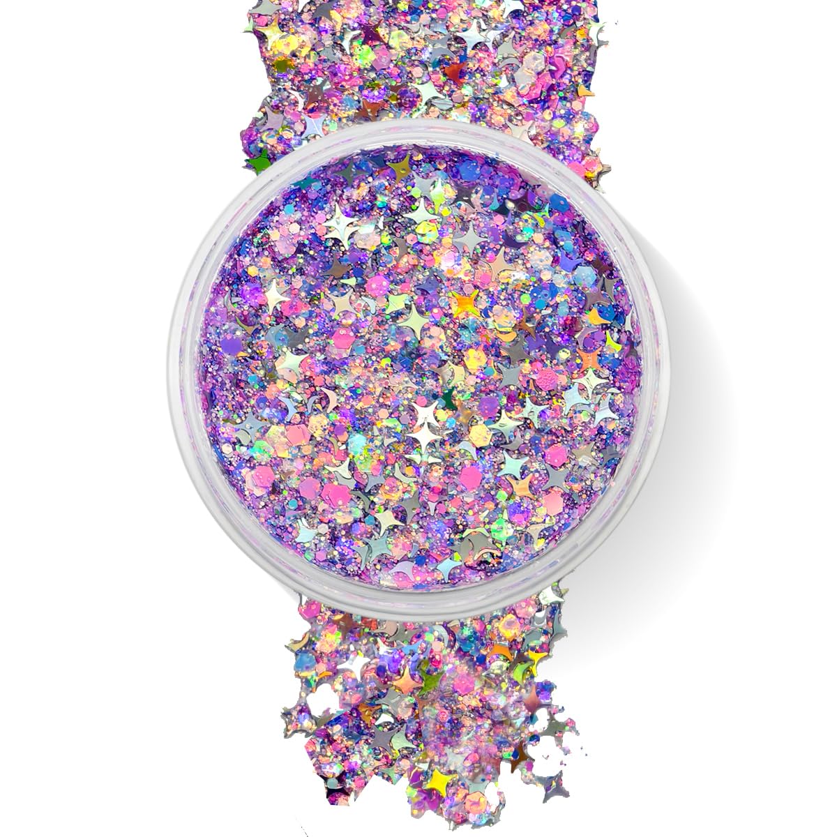 Lilac Purple - Holographic Chunky Glitter Gel for Body, Face, Hair - Vegan & Cruelty Free - Electric Bliss Beauty - Uses Include: Festival Rave Makeup Beauty & Personal Care Electric Bliss Beauty