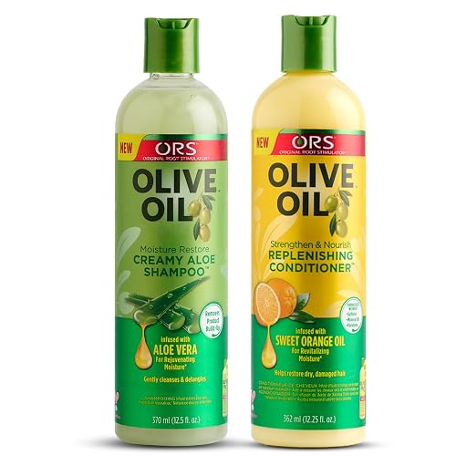 ORS Olive Oil Creamy Aloe Shampoo & Replenishing Conditioner with Orange & Aloe Vera 2 Piece Set Beauty & Personal Care ORS