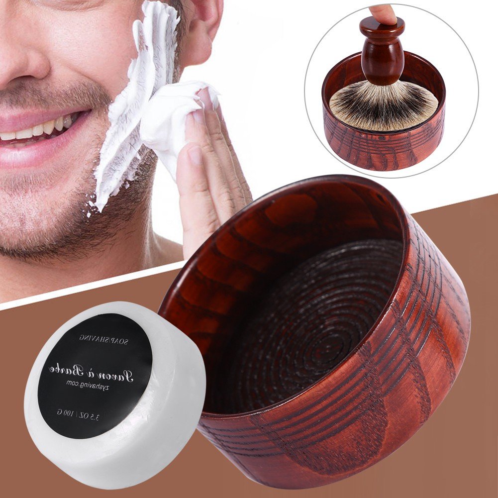Xinwoer Shaving Soap Bowl? Durable Soap Bowl, Wooden for Travel Daily Use Beauty and Personal Care Xinwoer
