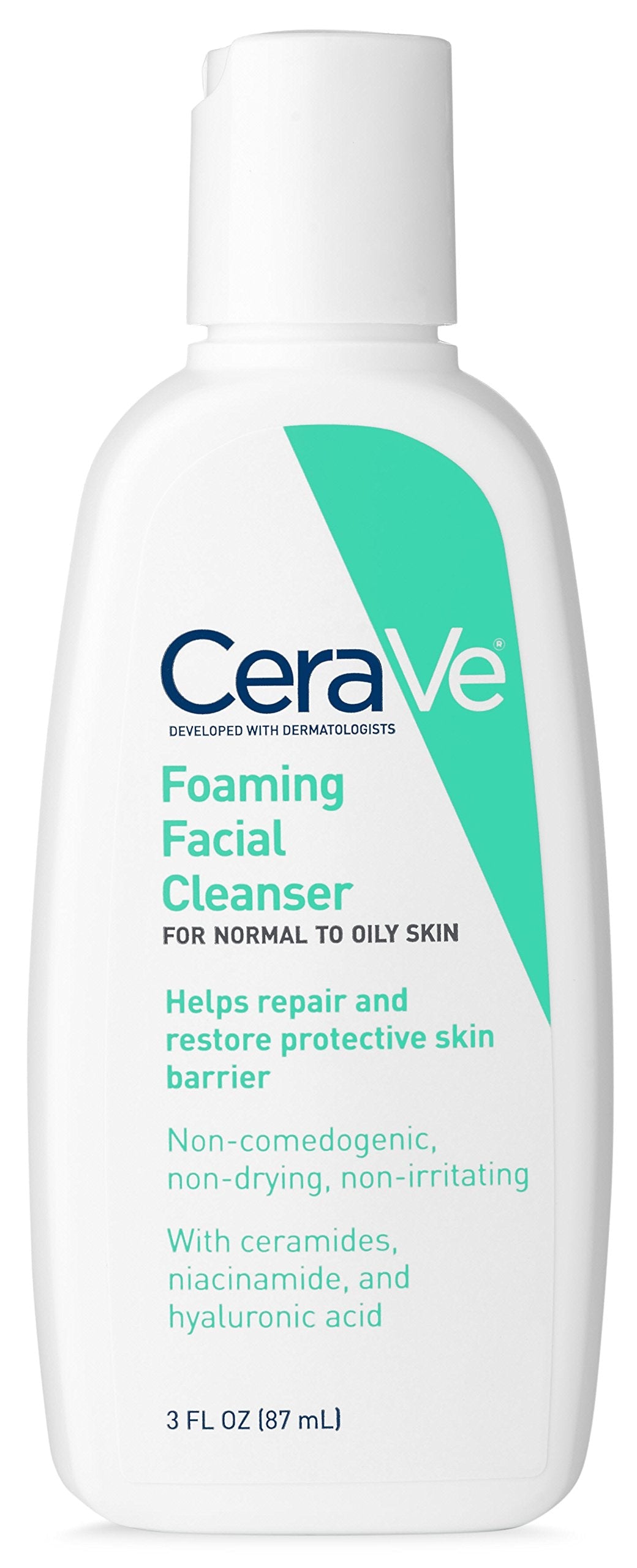 CeraVe Foaming Facial Cleanser Travel Size Face Wash, Normal to Oily Skin, 3 Fl Oz Beauty & Personal Care CeraVe
