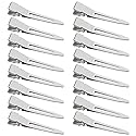 SBYURE 100 Pack 1.77 Inch Single Prong Pin Curl Duckbill Clips,Silver Setting Section Hair Clips Metal Alligator Clips for Hair Extensions Beauty & Personal Care SBYURE
