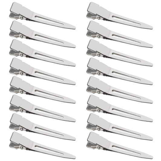 SBYURE 100 Pack 1.77 Inch Single Prong Pin Curl Duckbill Clips,Silver Setting Section Hair Clips Metal Alligator Clips for Hair Extensions Beauty & Personal Care SBYURE