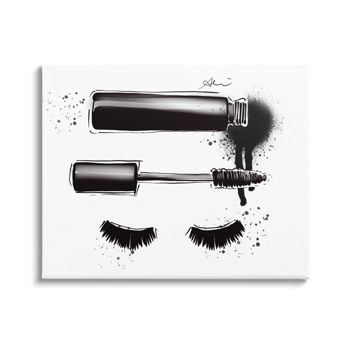 Stupell Industries Glam Mascara Lashes Makeup Canvas Wall Art, Design by Alison Petrie Beauty & Personal Care Stupell Industries