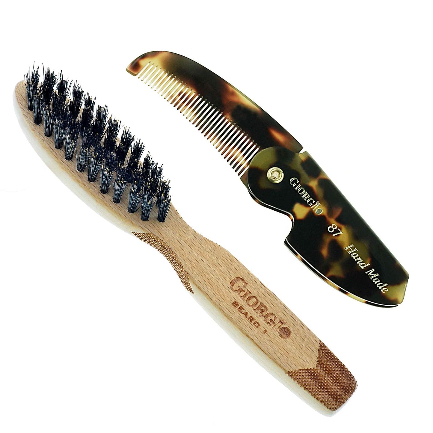 Giorgio G87 Gentleman's Tokyo Folding Pocket Comb, Flexible Men's Hair, Beard and Mustache Pocket Comb. Hand-Made of quality Durable Cellulose Acetate Beauty and Personal Care GIORGIO