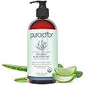 PURA D'OR 16 Oz ORGANIC Aloe Vera Gel - Lavender - All Natural - ZERO Artificial Preservatives - Deeply Hydrating & Moisturizing - Sunburn, Bug Bites Beauty & Personal Care PURA D'OR