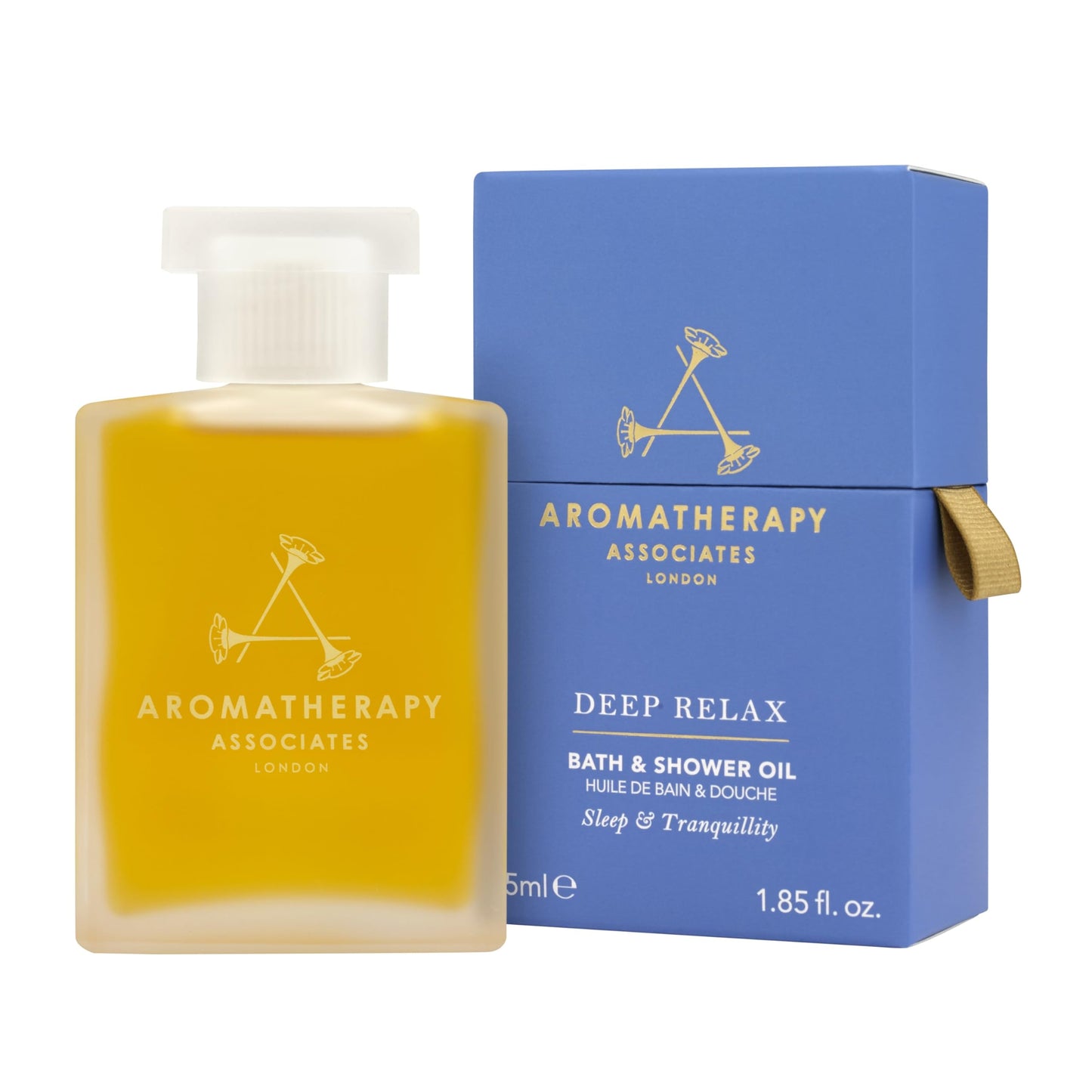 Aromatherapy Associates Deep Relax Bath and Shower Oil - Natural Hydrating Oil with 3 Essential Oils to Relax Mind, Body, and Promote Sleep (1.86 oz) Beauty and Personal Care Aromatherapy Associates