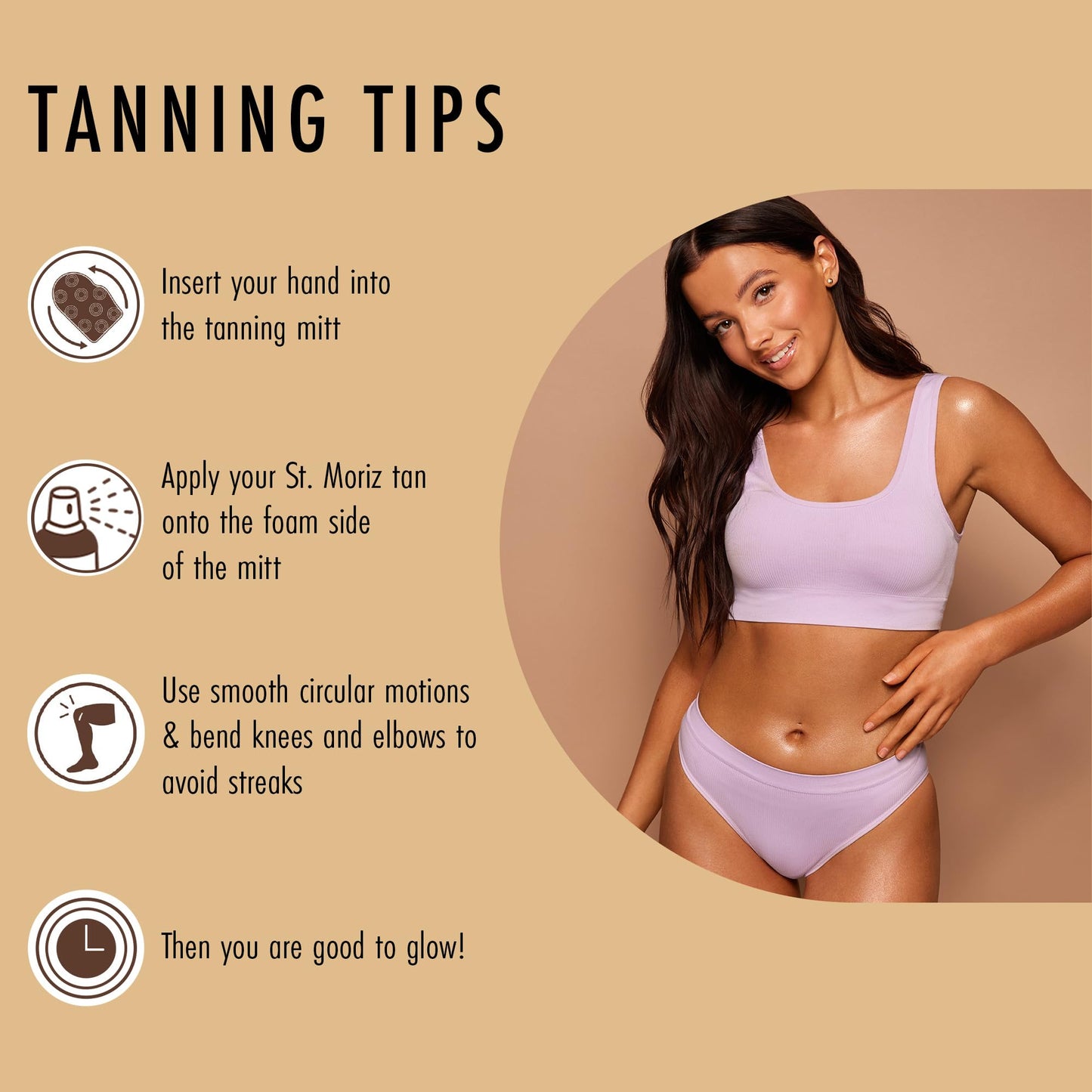 St Moriz Velvet Self Tanning Mitt - Reusable Self Tanner Applicator Glove For Even Self Tan Coverage & Streak Free Finish - Use with Any Self Tanner Beauty & Personal Care ST. MORIZ