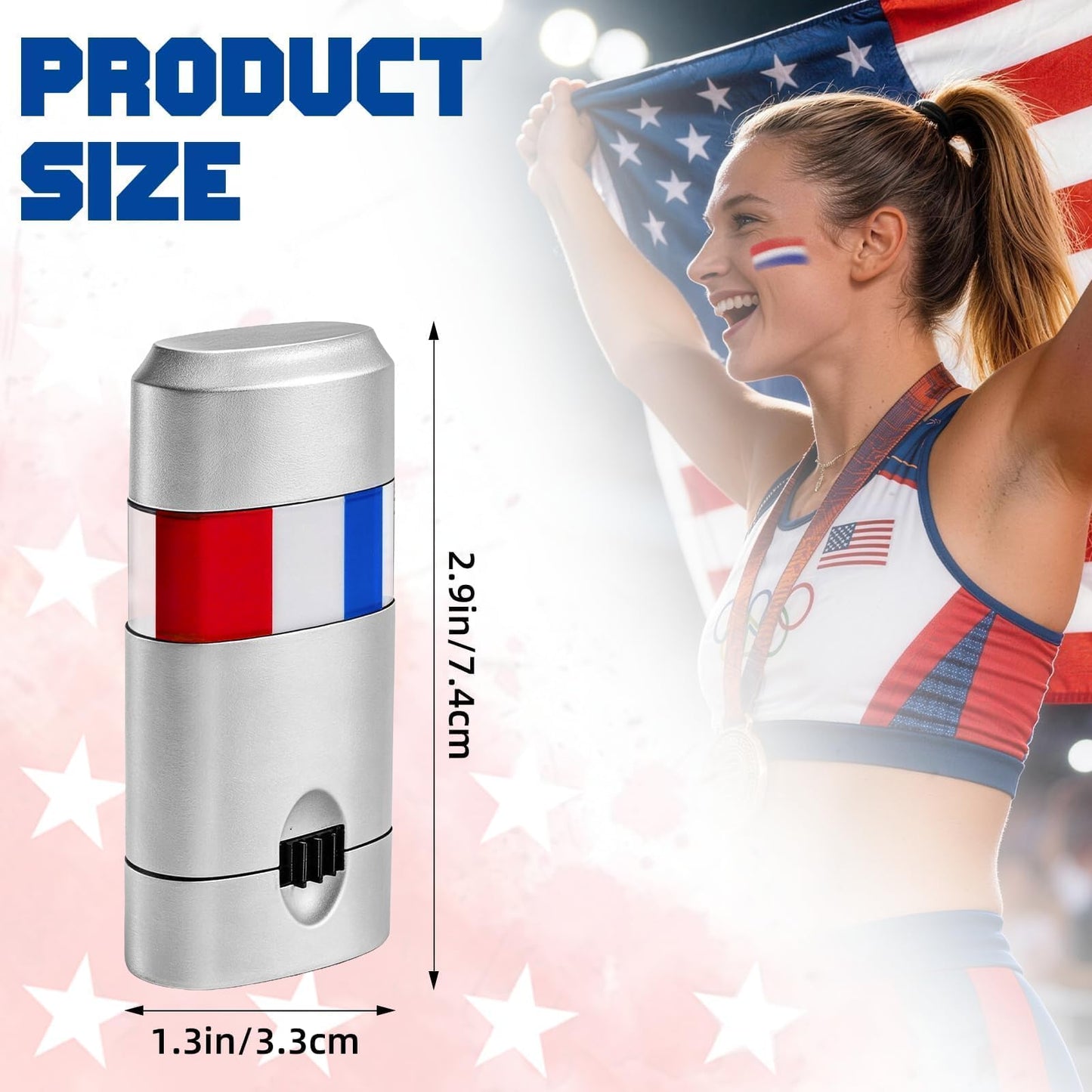 4 Pack Red White Blue Face Paint Sticks, USA Patriotic Body Paint for Football, Baseball, Softball Games, 4th of July Accessories, Sports Eye Black Beauty & Personal Care Jremreo