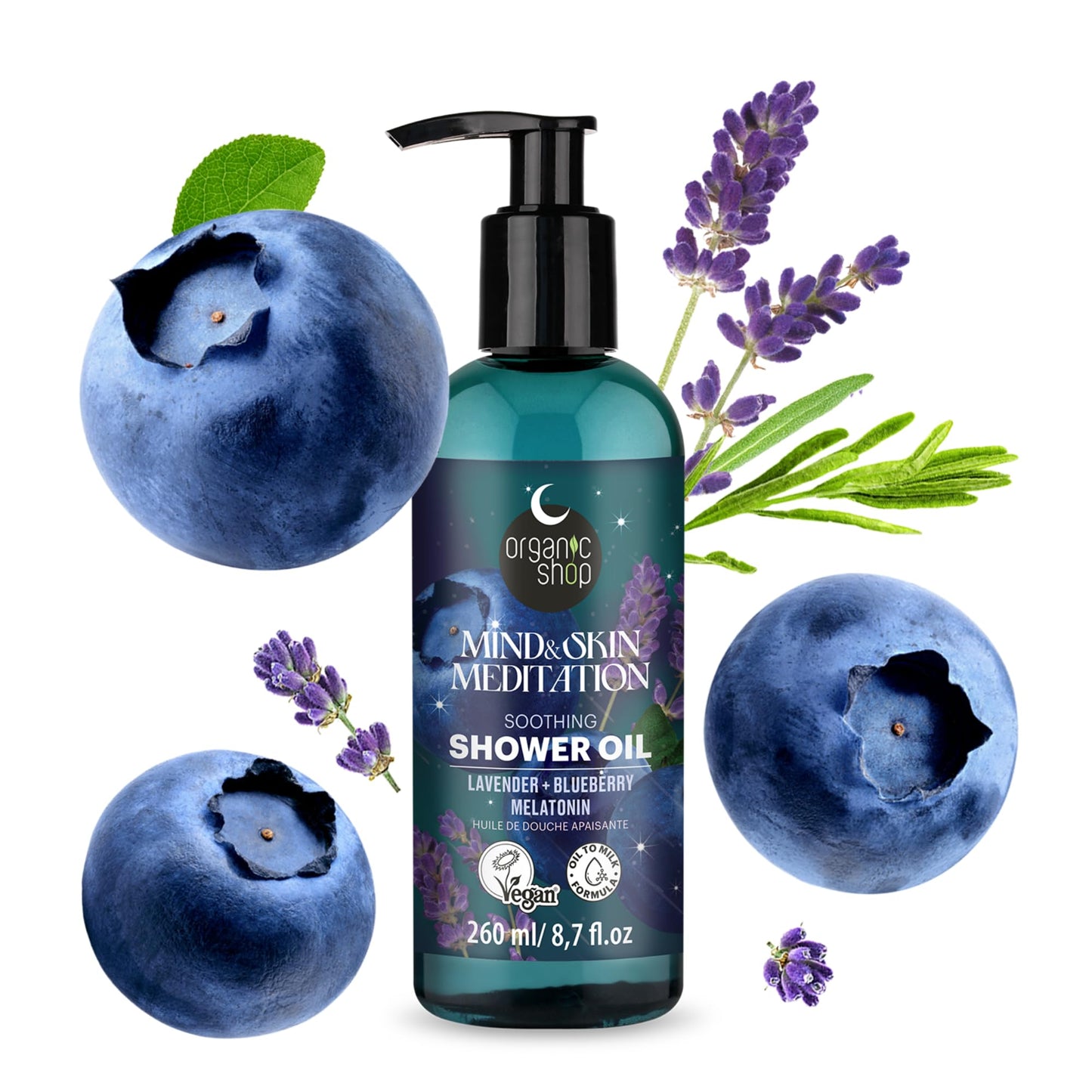 Organic Shop Sleep Collection Soothing Shower Oil 8.79 fl oz Beauty and Personal Care Organic Shop