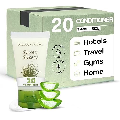 Travel Size Hotel Conditioner 20 Count 1 oz Bottles Guest Amenities for Vacation Rentals and Short Term Rentals Paraben Free Green Tea Lemongrass Beauty & Personal Care Desert Breeze