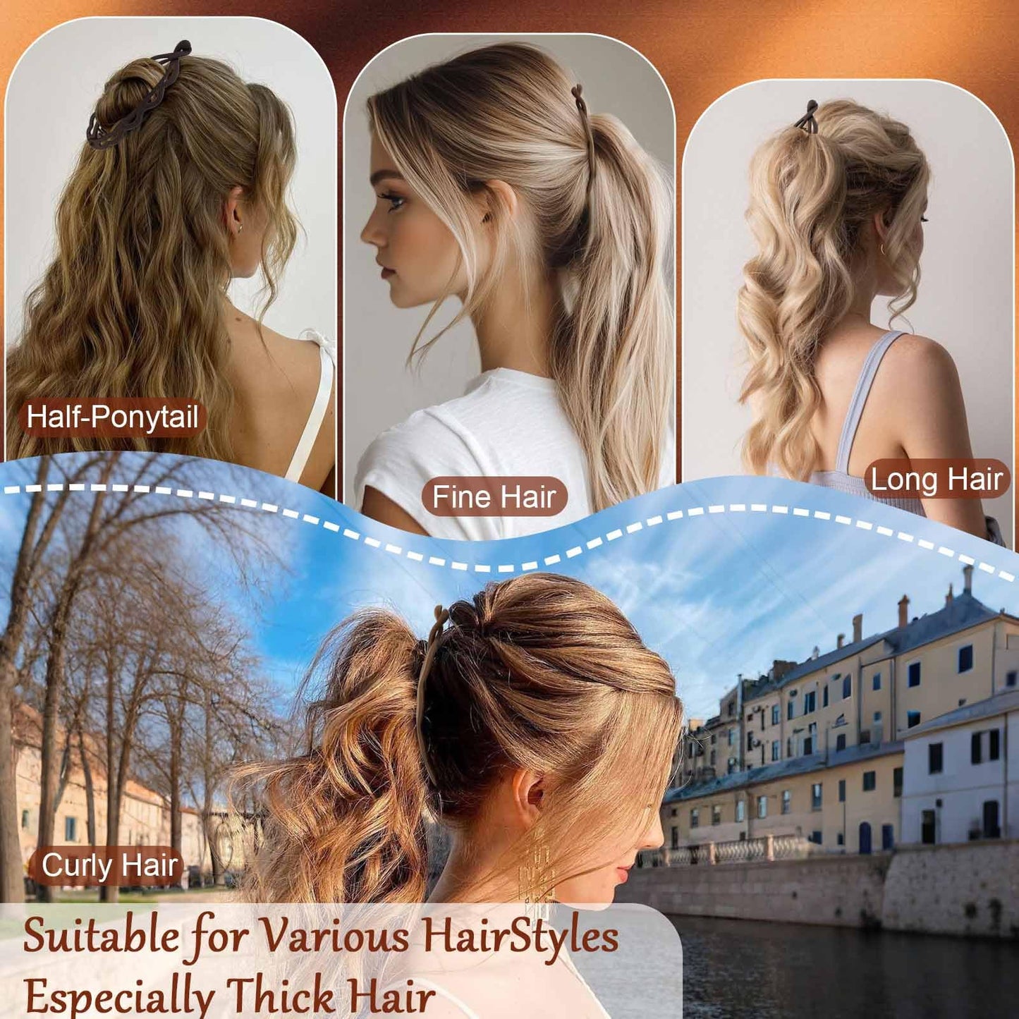 Hapdoo 6.69" Large Flat Banana Clip for Thick Heavy Curly Hair, Ergonomic Matte Volumizing Clean Hairstyles Women Faux Locs, Lay Down Strong Grip Beauty and Personal Care Hapdoo
