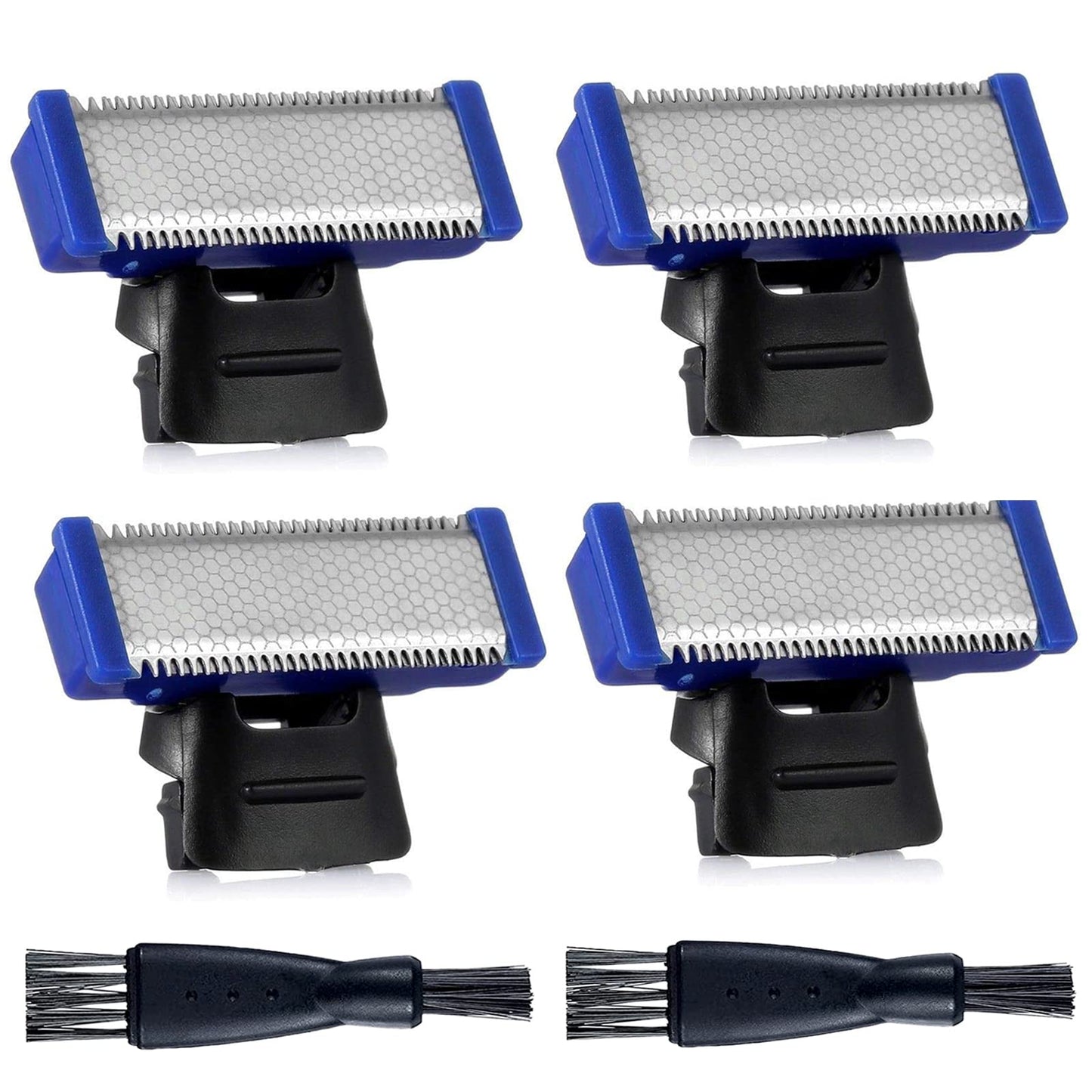 4PCS Shaver Replacement Head Compatible with Micro Touches Solo Trimmer Replacement Blades Solo Razor Blades (4PCS+2 Brushes) Beauty and Personal Care INVODA