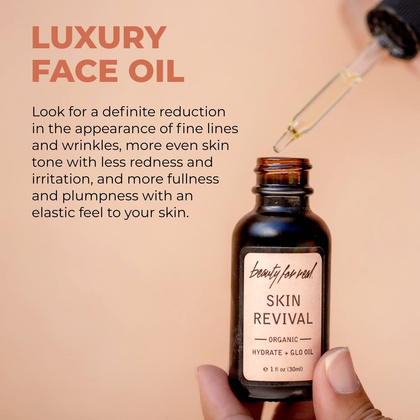 Beauty For Real Skin Revival Hydrate + Glo Oil - Luxury Face Oil - Reduces the Appearance of Fine Lines & Wrinkles - Hydrates, Soothes & Restores Beauty & Personal Care Beauty For Real