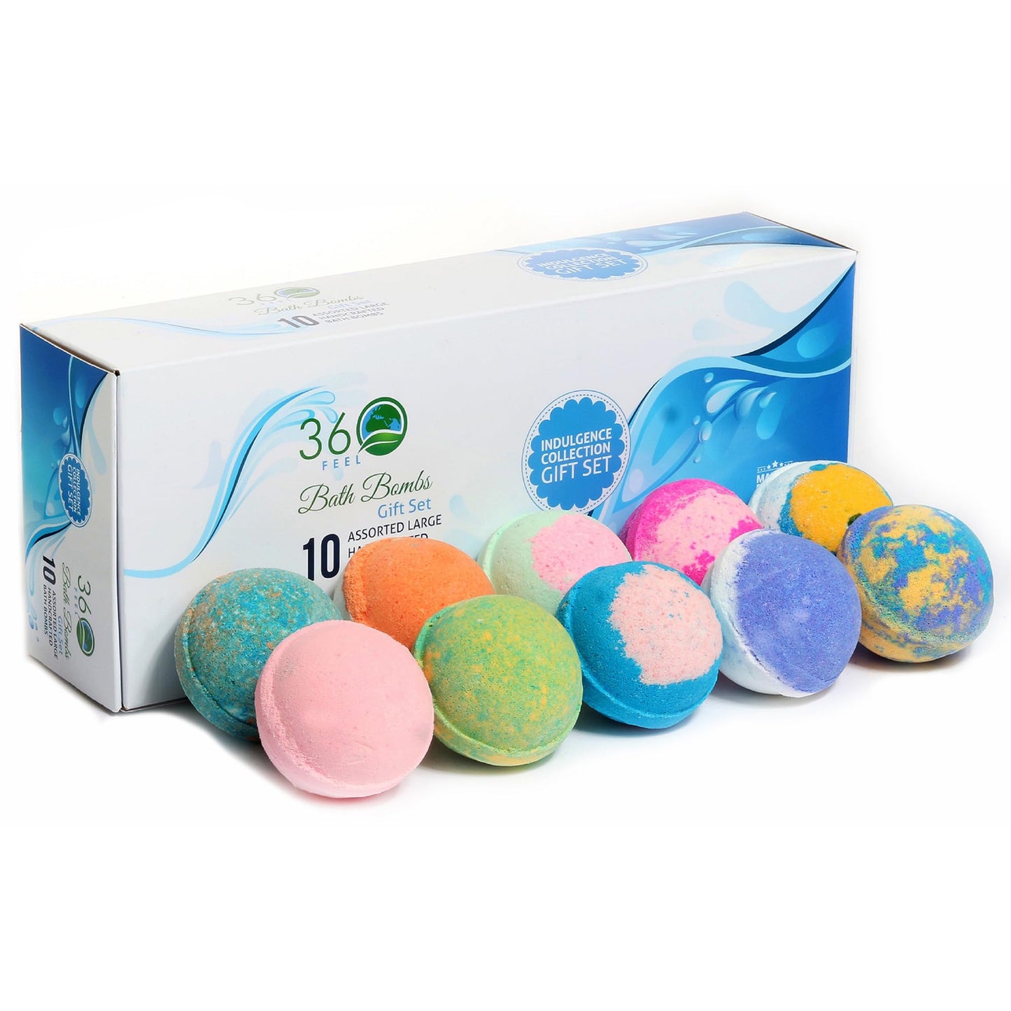 360Feel Bath Bombs Gift Set - Handcrafted Moisturizing Bath Bombs for Women Infused with Essential Oils - an Ideal Gift for Any Occasion Beauty and Personal Care 360Feel