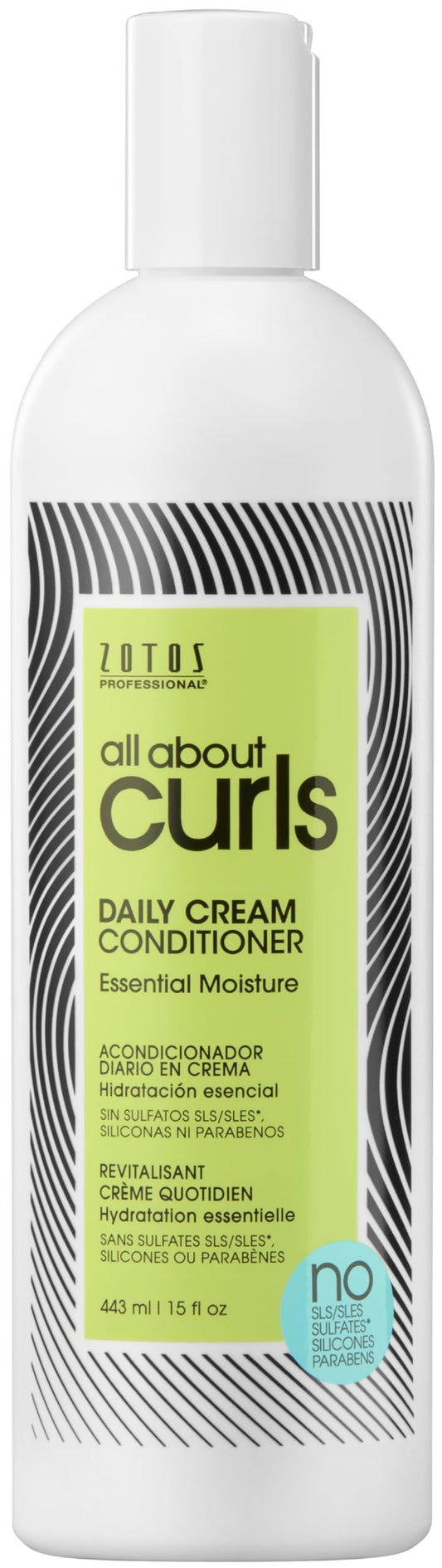 ALL ABOUT CURLS Daily Cream Conditioner Essential Moisture for All Curly Hair Types | Strengthens | 3X Resistance to Breaking | Cruelty-Free Beauty & Personal Care ALL ABOUT CURLS