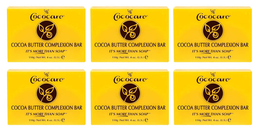 (VALUE PACK OF 6) COCOCARE COCOA BUTTER COMPLEXION BAR SOAP 4oz Beauty & Personal Care COCOCARE
