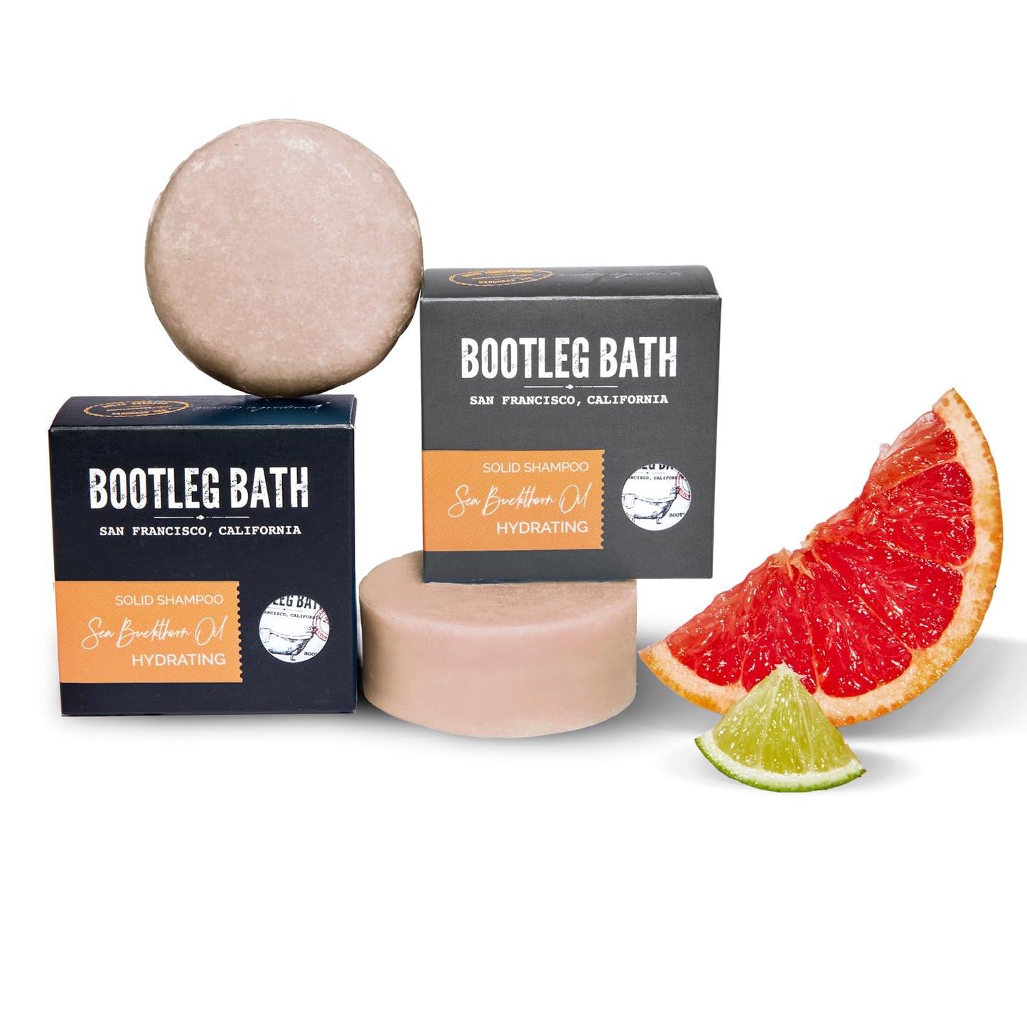 BOOTLEG BATH Hydrating Shampoo and Conditioner Bar with Sea Buckthorn Oil and Aloe Vera Extract, Vegan, Sulfate-Free, Phthalate-Free, Paraben-Free Beauty & Personal Care BOOTLEG BATH