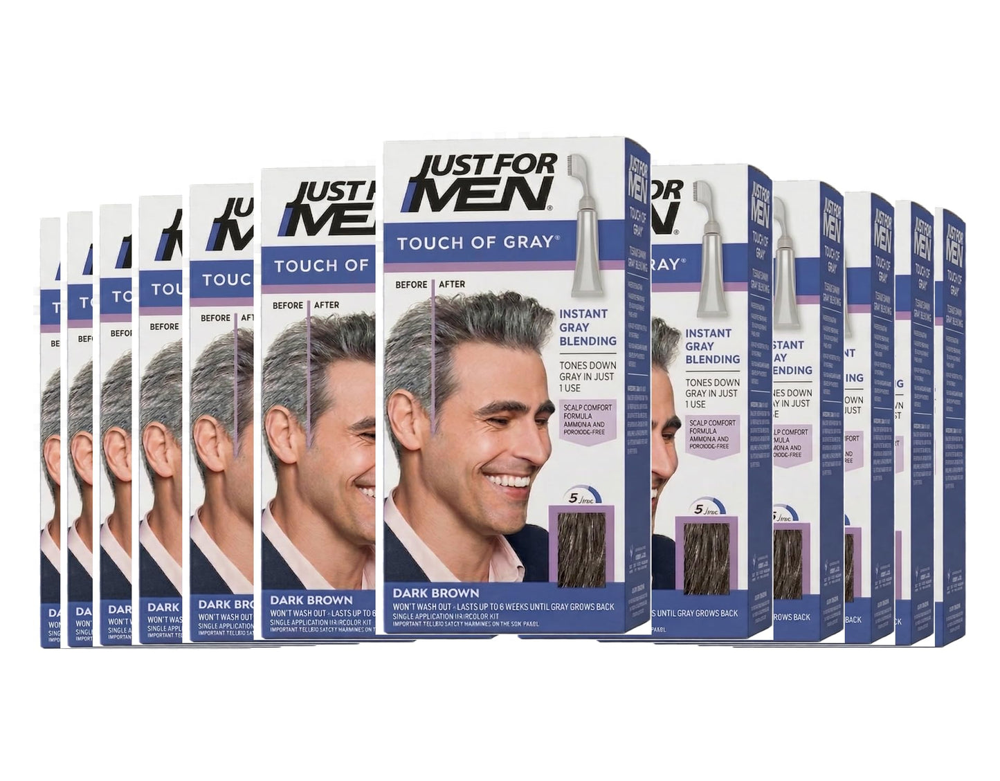 JUST FOR MEN Touch of Gray Hair Treatment T-45 Dark Brown, 1 Each (Pack of 12) Beauty & Personal Care Just for Men