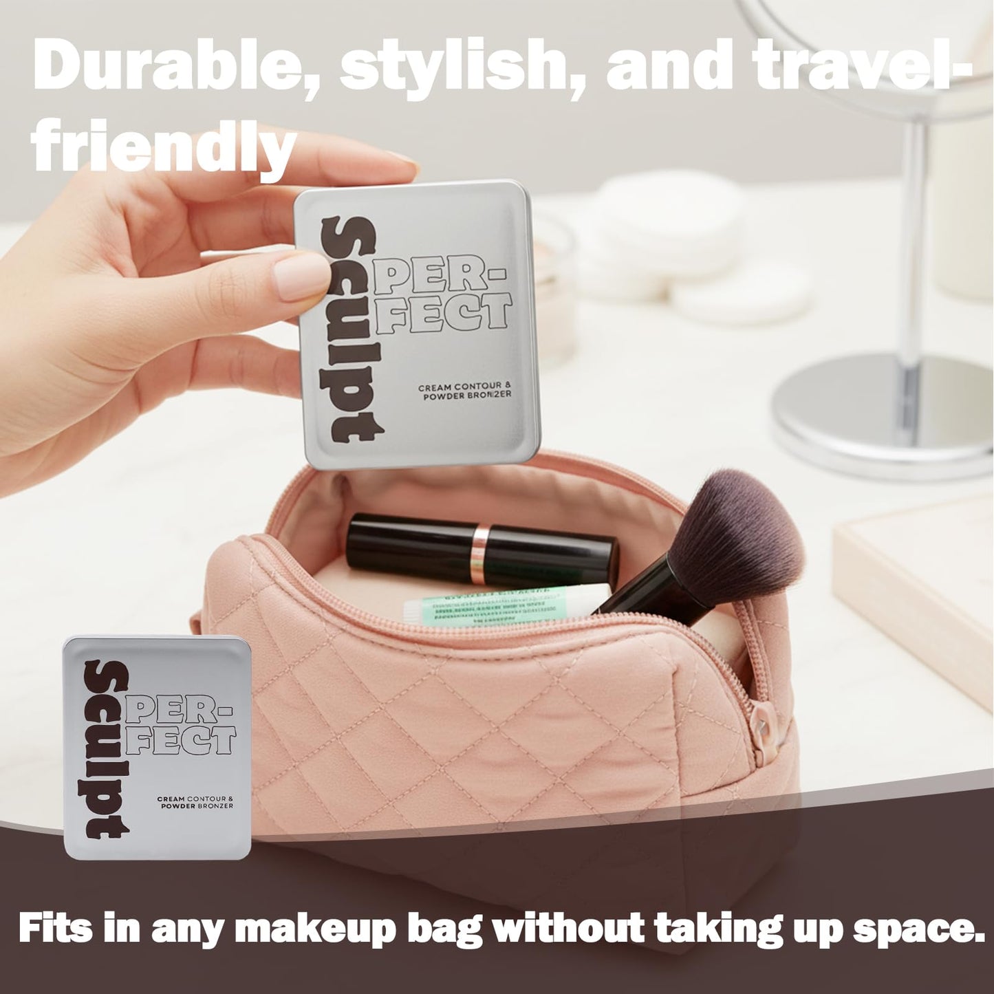 oz lab Sculpt Perfect Contour Bronzer Duo Palette - Matte Bronze Powder - Natural Sculpting & Warmth (03 SPICED SIENNA, Cream Contour: 0.09 oz / 2.5 g Beauty & Personal Care OZ LAB