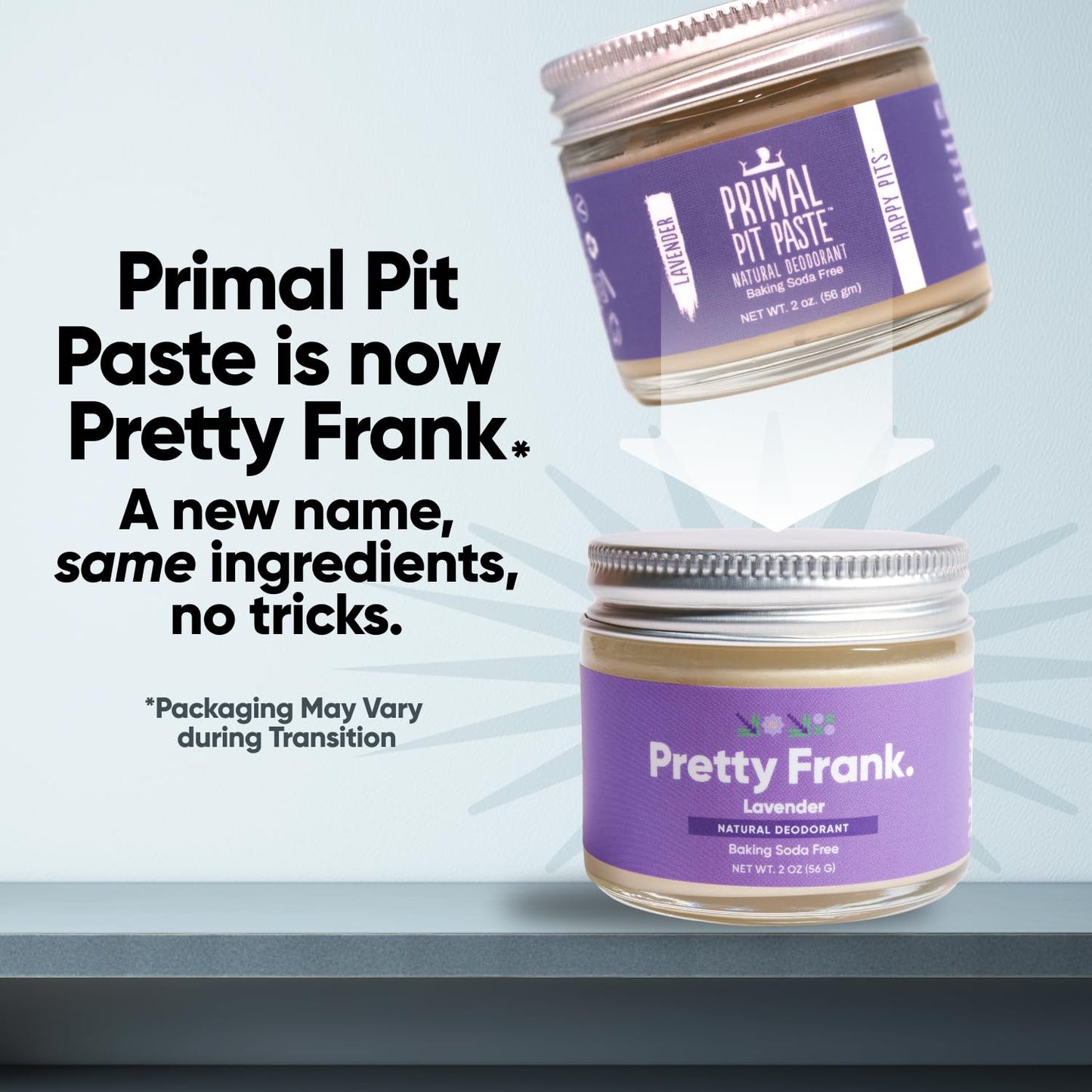 Pretty Frank Lavender Aluminum-Free Deodorant Paste (Formerly Primal Pit Paste) Baking Soda-Free - Sensitive Skin, Long-Lasting Odor Control for Women Beauty and Personal Care PRETTY FRANK