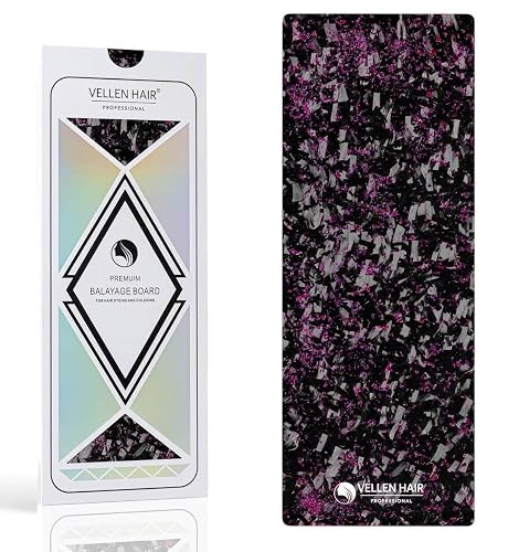 VELLEN HAIR Professional Carbon Fiber Foil/Balayage Board, Extra Light Hair Color board (Forged Carbon Black/Pink, 5.1" x 13.8" inch) Beauty & Personal Care Vellen Hair
