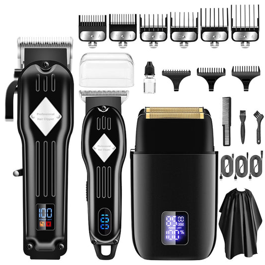 New LCD Digital Hairdresser, Hair Trimmer, Professional Clippers for Men, Cordless Barber Kit for Household(Black) Beauty and Personal Care QDKVTNDJZ