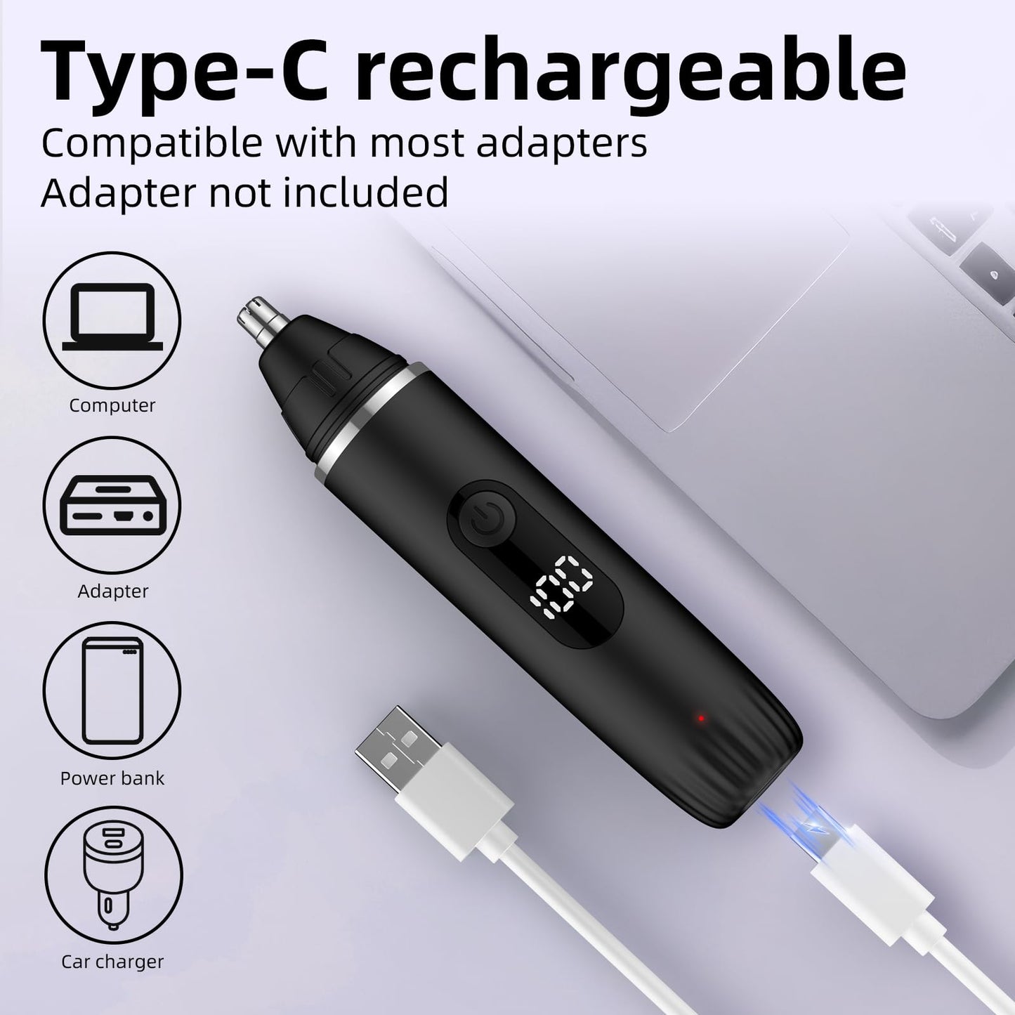 Notato Nose Hair Trimmer Professional Painless Eyebrow Trimmer Powerful Motor and Edge Blades for Smoother Cutting (Black) Beauty and Personal Care Notato