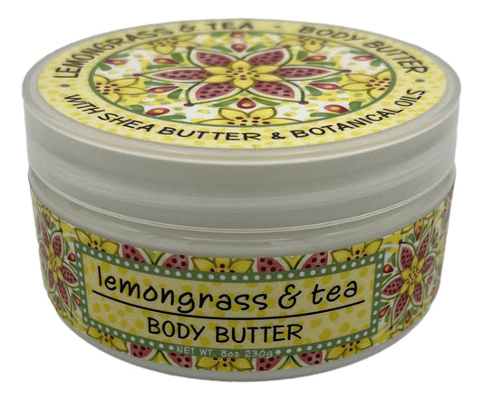 Greenwich Bay Trading Company, Lemongrass and Tea, Shea and Cocoa Butter Body Butter - From the Garden Collection - 8 Ounce Tub Beauty & Personal Care Greenwich Bay